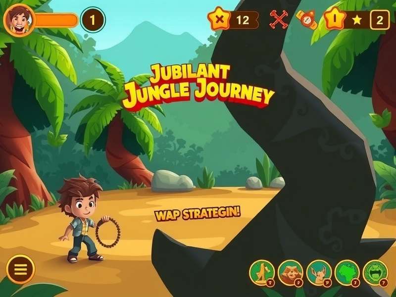 Jubilant Jungle Journey gameplay screenshot showing jungle environment